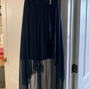 Beautiful short with long overlay dress